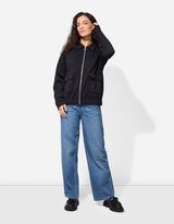 Jachetă sport - Fermoar - Negru