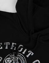 Pulover s kapuco - Sprednja tisk - crna