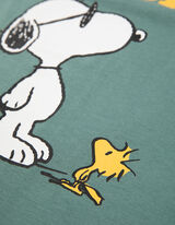 Tričko s dlhými rukávmi - Snoopy - zelena