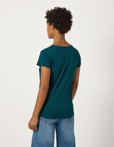 T-Shirt - Glitzerprint - Petrol