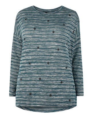 Damen Pullover mit Stern-Prints 