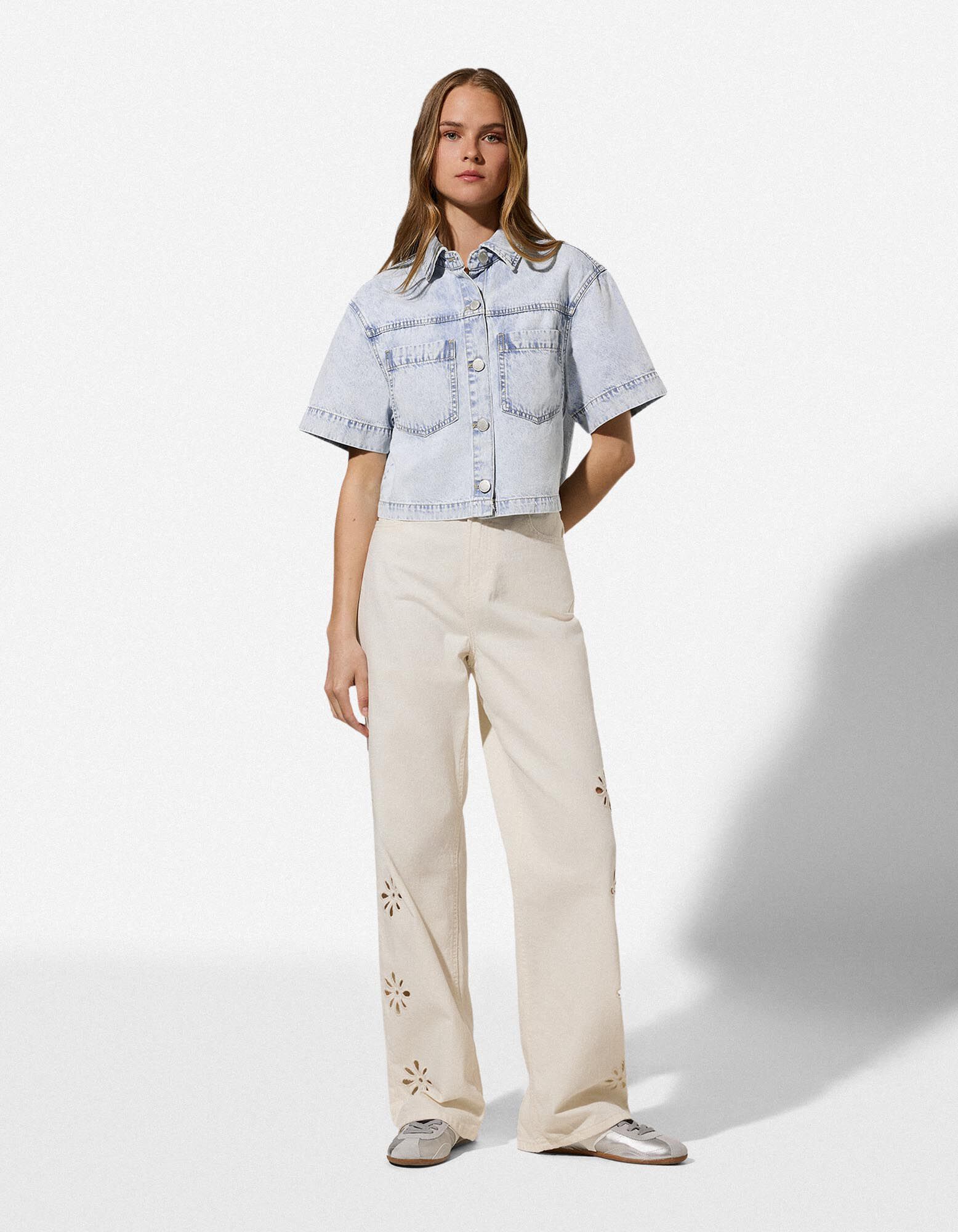 Chemise en jean - denim bleu clair - bleu clair