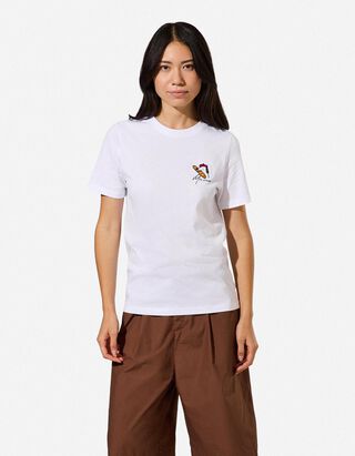 T-Shirt - Stickerei - Wei&szlig;