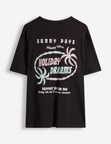 T-Shirt - R&uuml;ckenprint - dunkelgrau