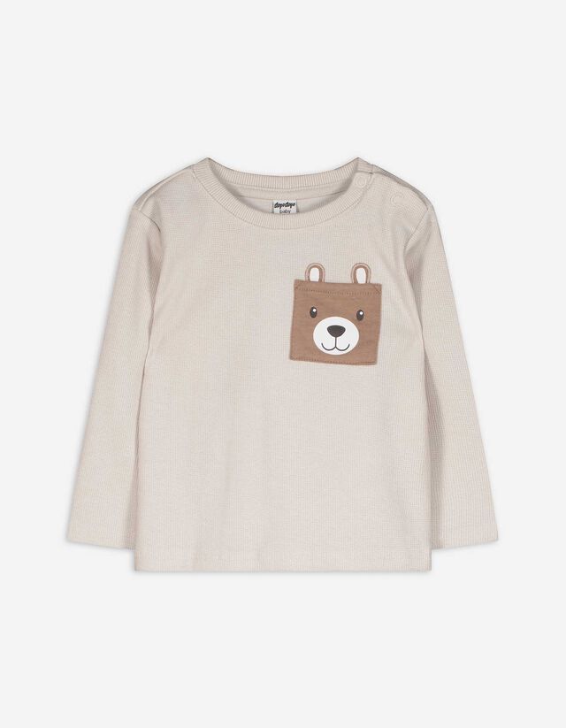 Langarmshirt - beige