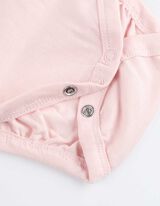 Body z długim rękawem - nadruk - rozowy