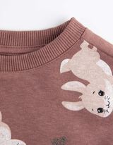 Trikotažinis megztinis - Ištisinis raštas - sviesiai rudas