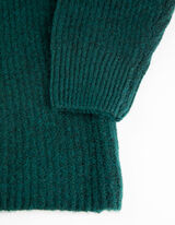 rozpinany sweter - kr&oacute;tki - ciemny zielony