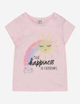 T-shirt - Glitterprint - roze