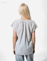 Blusenshirt - Streifen - hellgr&uuml;n