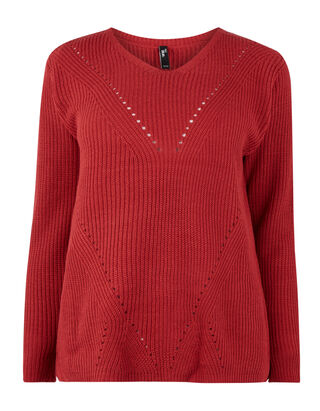 Damen Pullover mit Lochmuster 