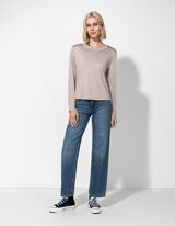 Hossz&uacute; ujj&uacute; felső - Szűk fazon - b&eacute;zs