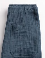 Ensemble chemise et short - Mousseline - Bleu