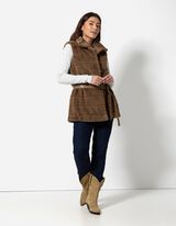 Prsluk - Umjetno krzno - tamno smedja