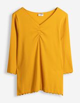 Langarmshirt - Dreiviertel&auml;rmel - Gelb