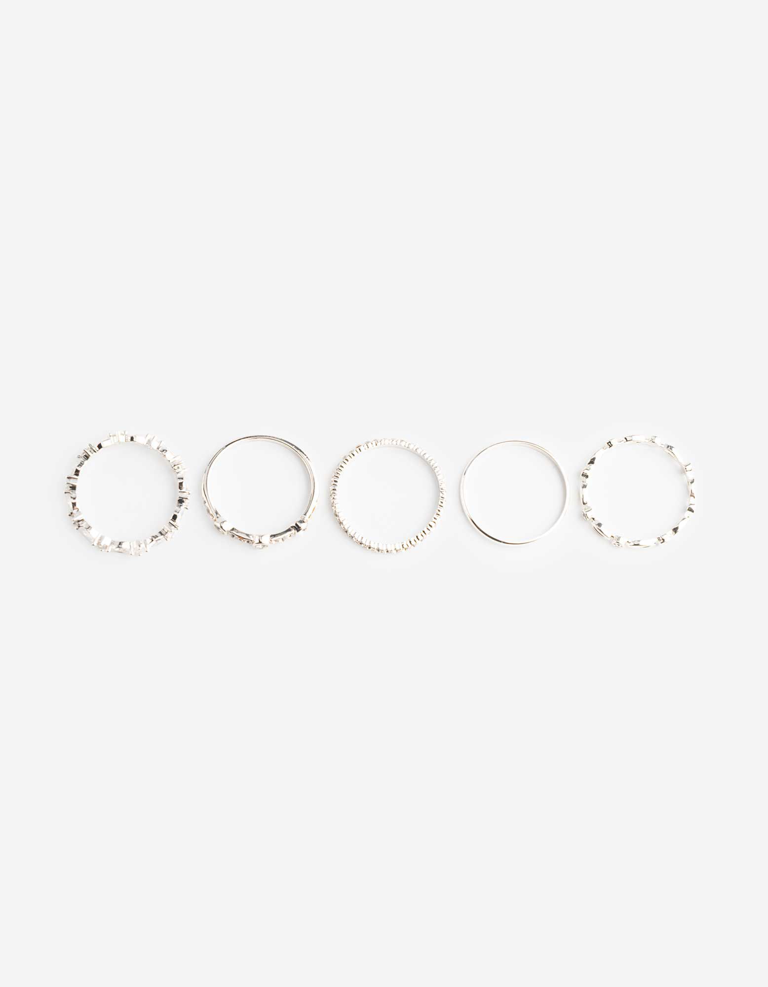 Ring - 5er-Pack - Silber