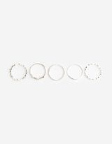 Ring - 5er-Pack - Silber