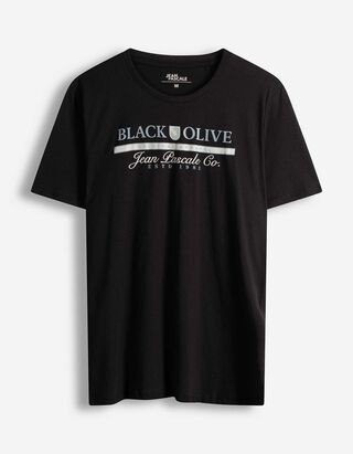 T-Shirt - Frontprint - schwarz