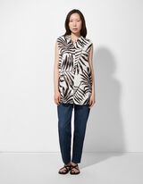 blůza - Potisk po celé ploše - bílá