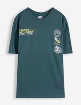 Tričko - Nadměrn&yacute; střih Oversized Fit - tmave zelena