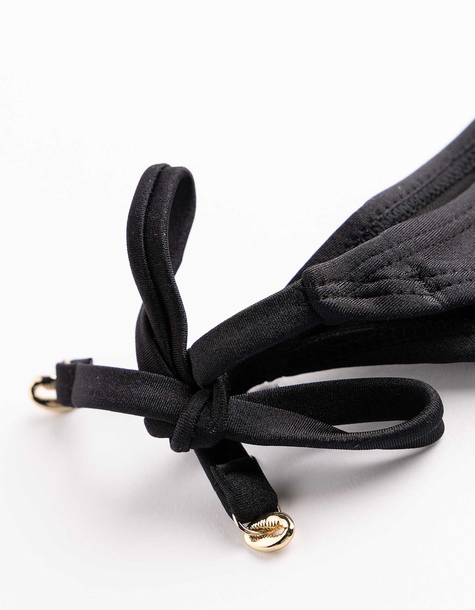 Bikinislip - Glitzerstoff - Schwarz