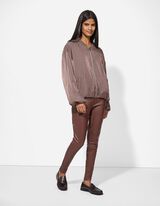 Blouson - tkana tkanina - braon