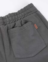 spodnie joggingowe - naszywka z logo - ciemny szary