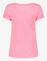 T-shirt - Message imprim&eacute; - rose