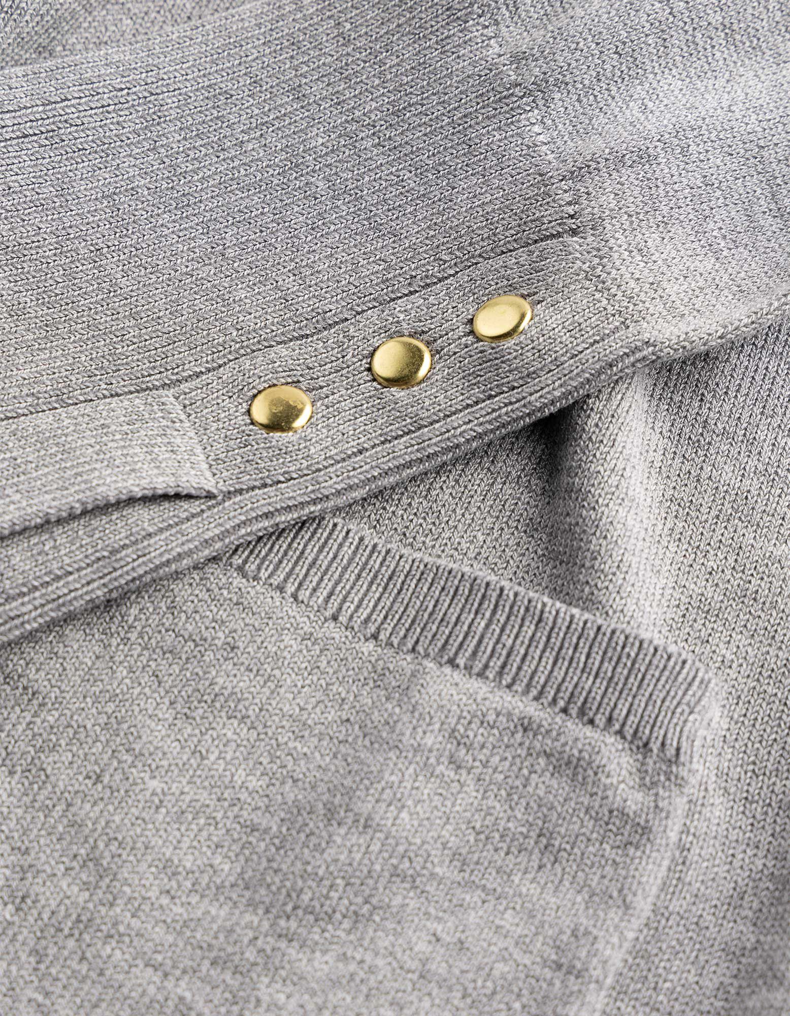Longcardigan - Feinstrick - Grau
