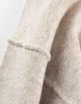 Pulover - Potisk s sporočilom - svetlo siva