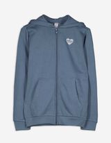 Sweatjacke - Glitzerprint - türkis