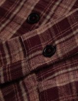 Blusa - Motivo a quadri - rosso scuro