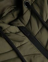 Dukserica sa kapuljačom - Kontrastne pruge - tamno-zelena