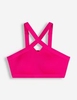 Ensemble haut de bikini et slip de bikini - Mati&egrave;re structur&eacute;e - rose