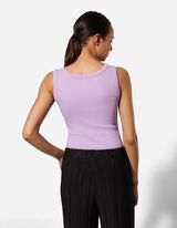 Top - Rippenstruktur - Rosa