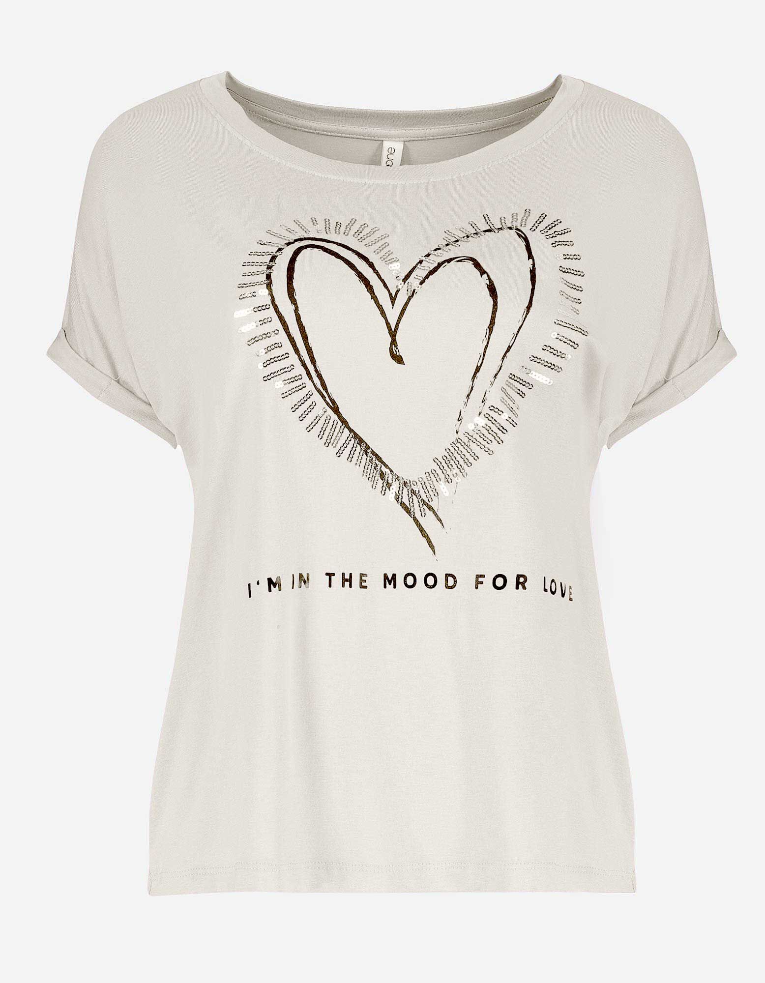T-shirt - Viscose m&eacute;lang&eacute;e - blanc