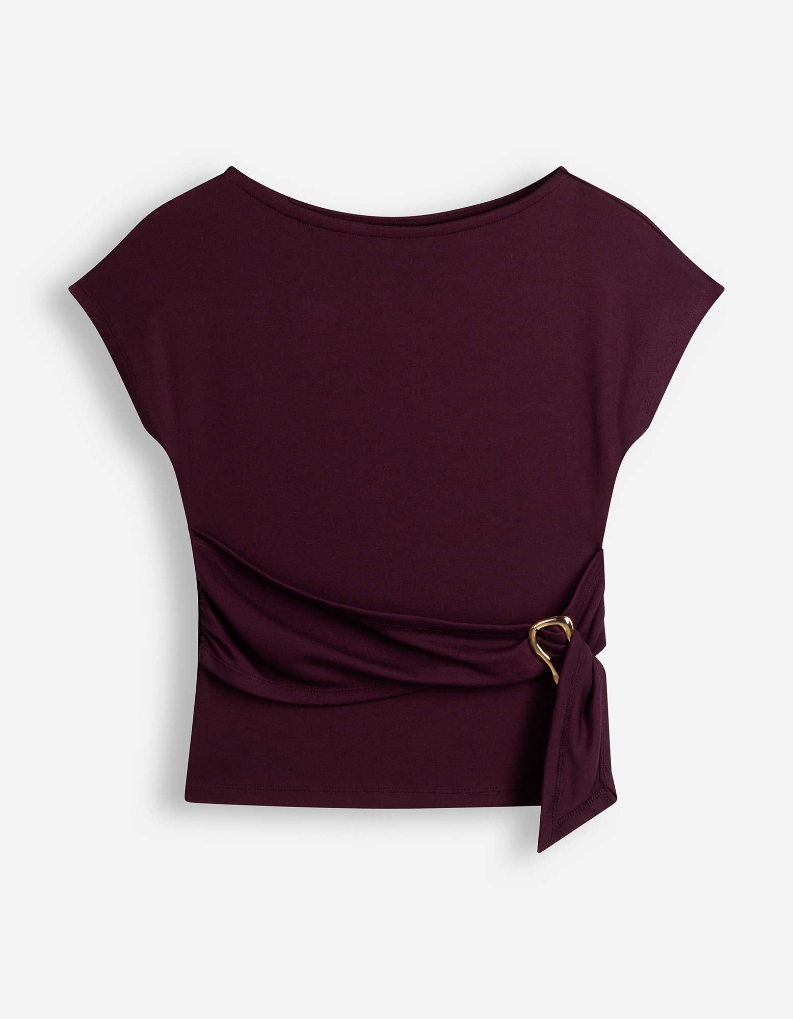 T-Shirt - Schnalle - Lila