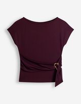 T-Shirt - Schnalle - Lila