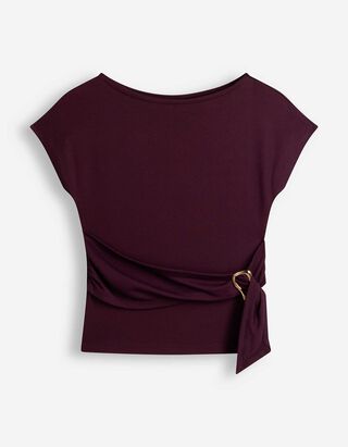 T-Shirt - Schnalle - Lila
