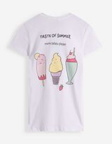 T-Shirt - R&uuml;ckenprint - Wei&szlig;