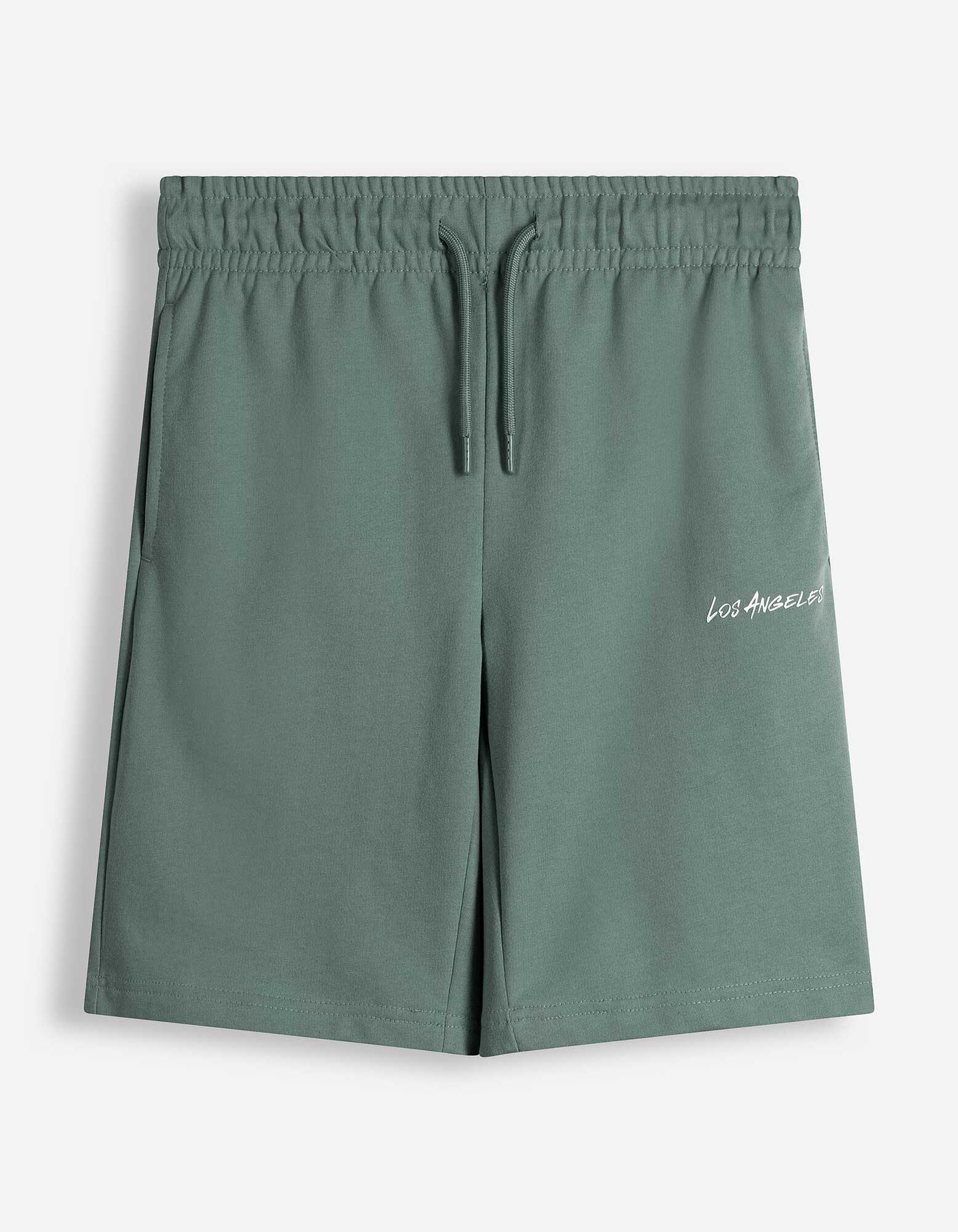 Bermuda  - Sweatstof - donkergroen