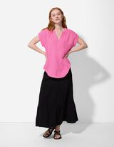 Bluse - Musselin - pink
