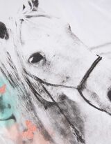 Majica kratkih rukava - Čipkasti umetak - bijela