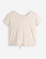 T-shirt - wiązanie - bialy