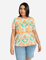 Póló - Elszórt mintás - narancs