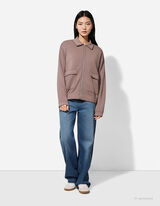 Jachetă sport - Fermoar - Maro