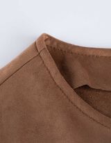 Kleid - einfarbig - braun