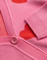 Cardigan - Motif all-over - rose