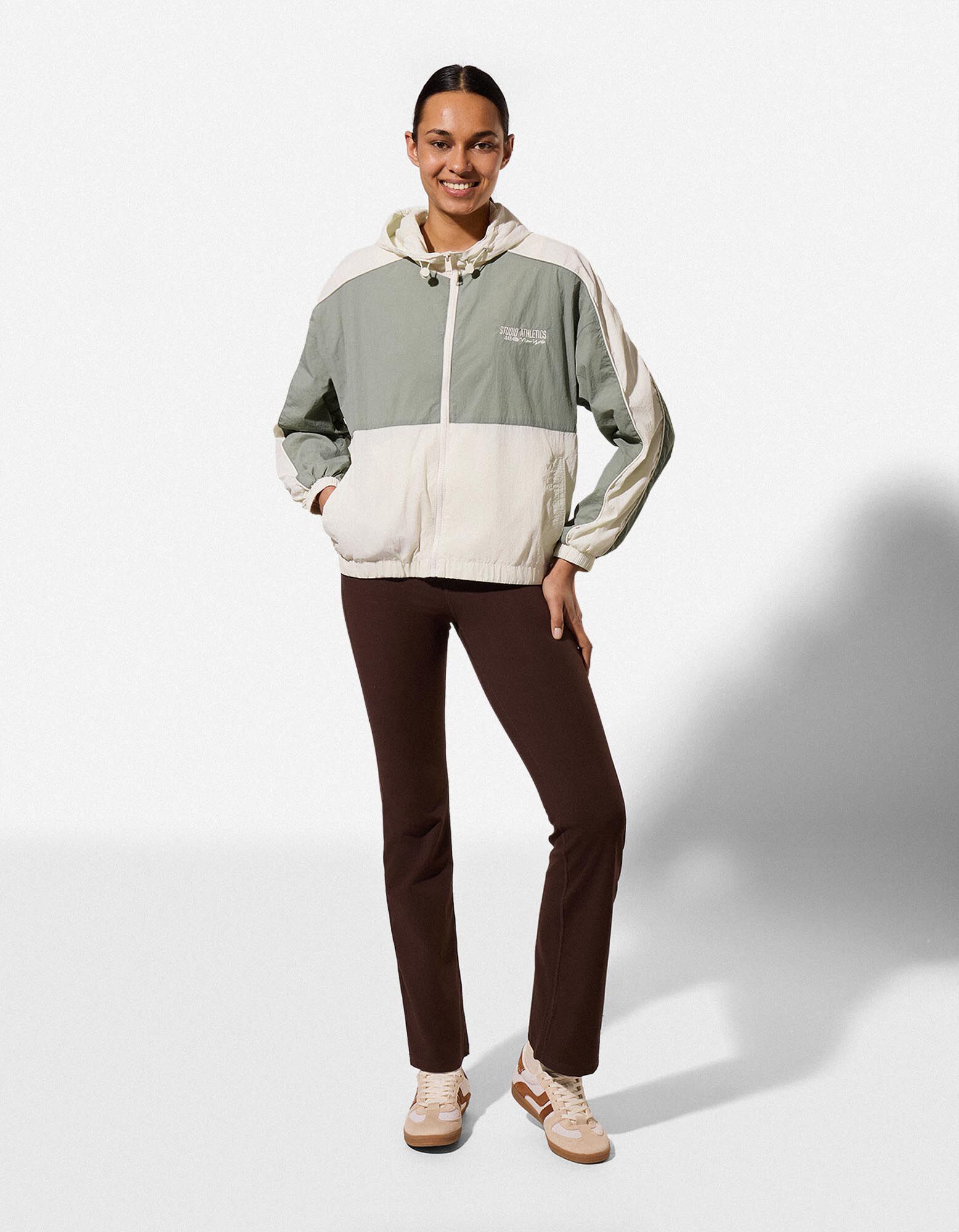 Outdoorjacke - Color-Blocking - wei&szlig;