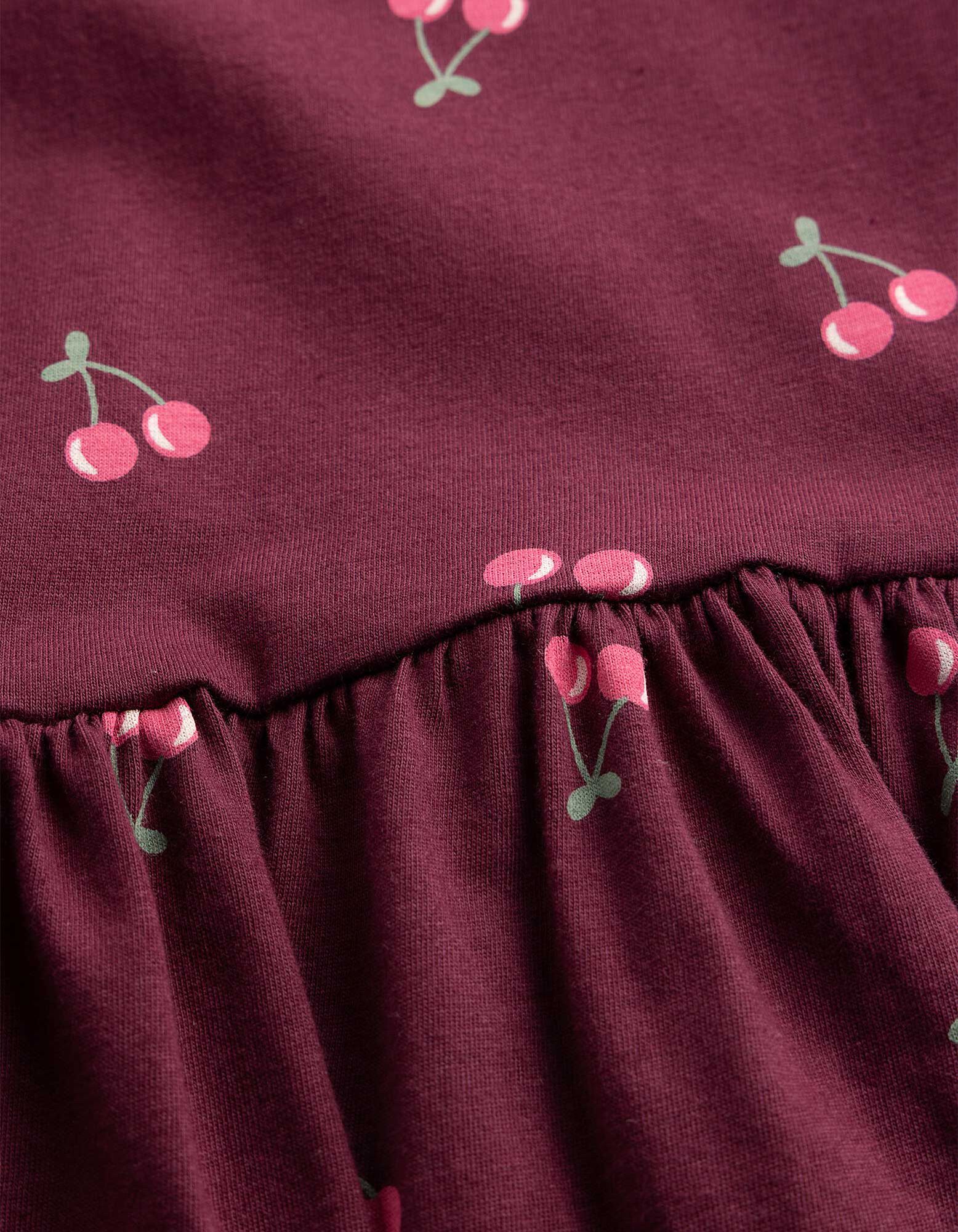 Jurk - Print all-over - Donkerrood